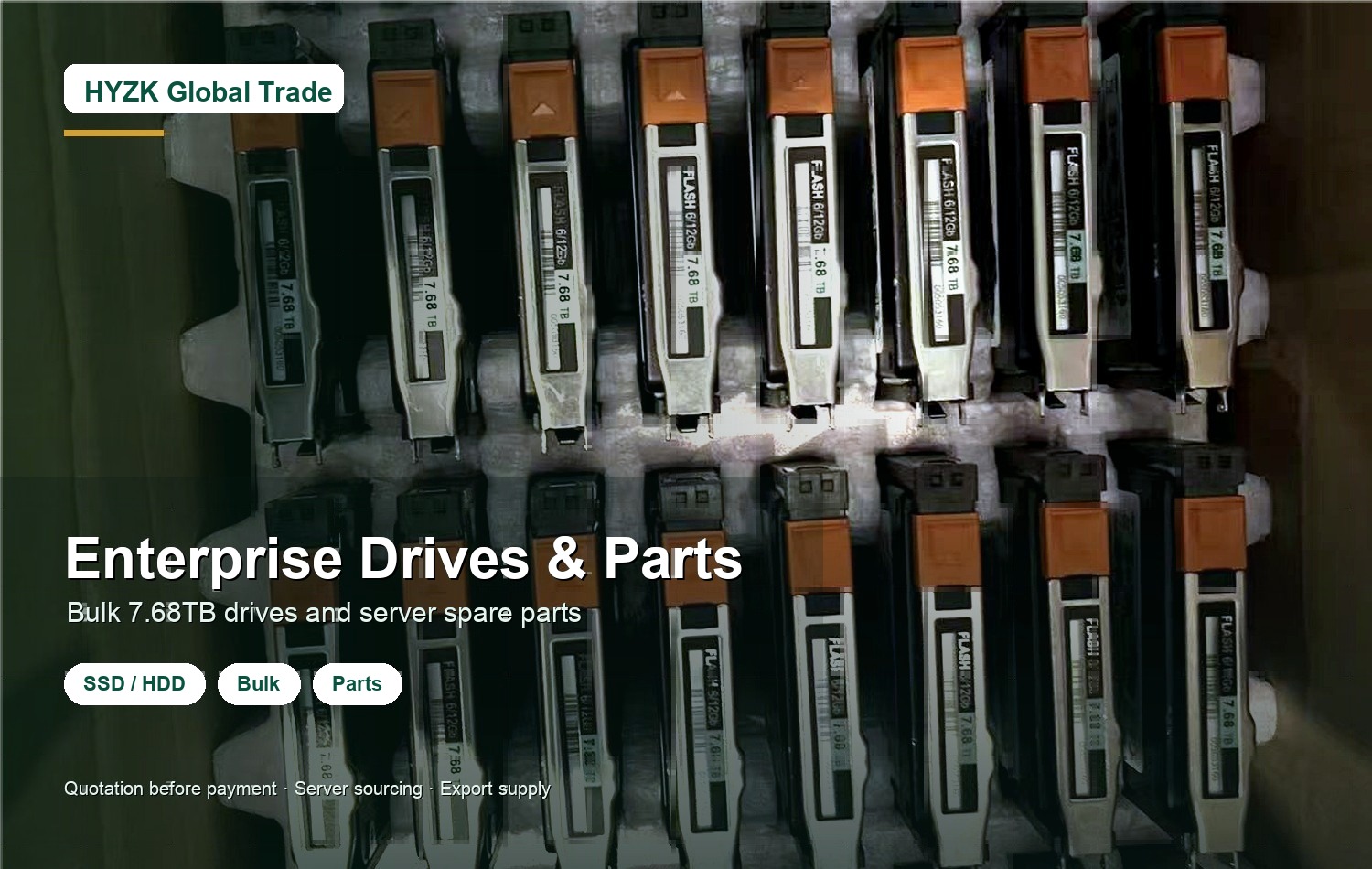 Enterprise drives and SSD inventory